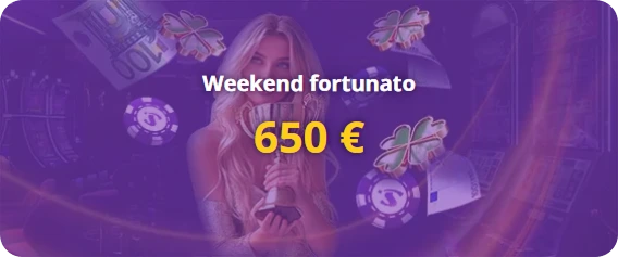 Banner con una promozione del casinò che mostra un bonus da 650 €