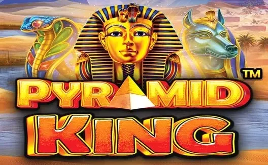 Copertina della slot 'Pyramid King' con la raffigurazione dorata di un faraone egiziano